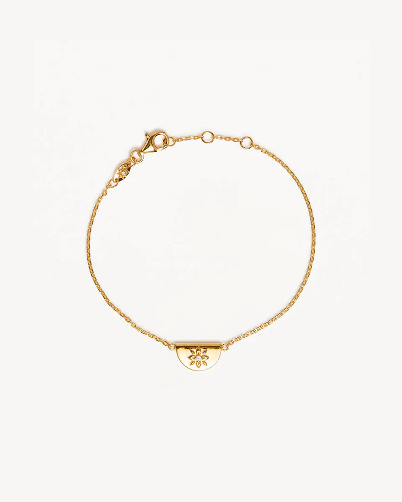 Lotus bracelet- gold vermeil