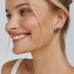 Blue Ombre Midi Hoops