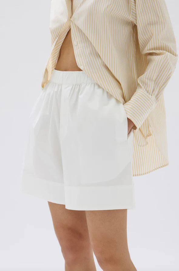 Cleo poplin short- white