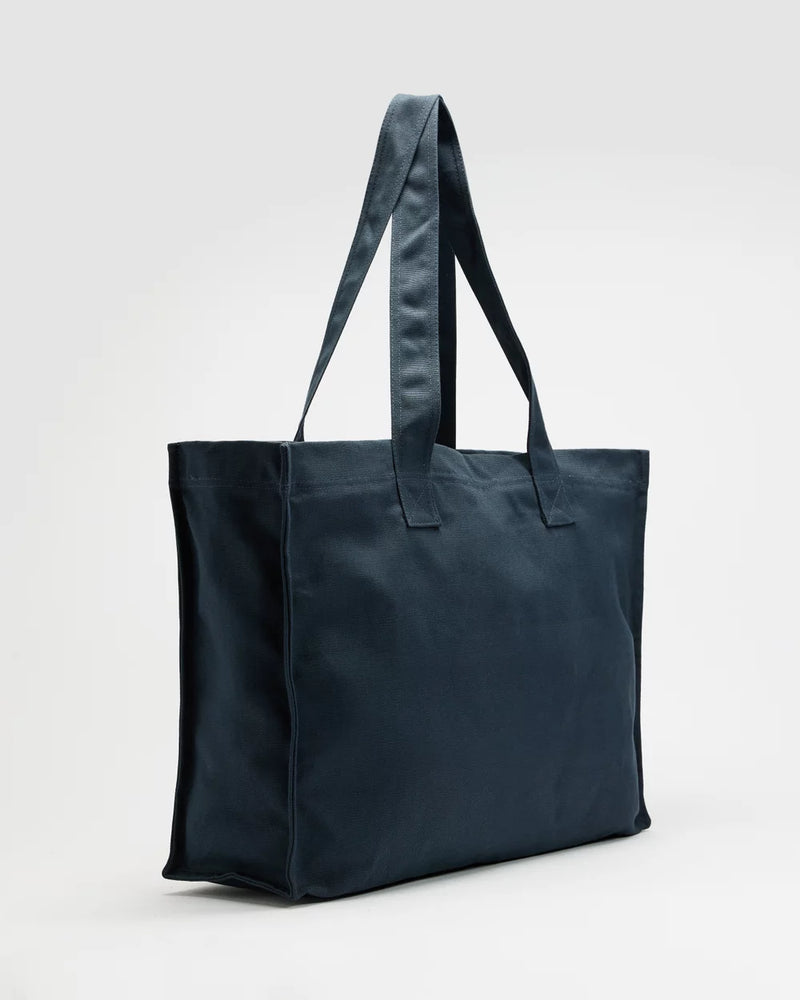 Dune embroidered logo tote- navy