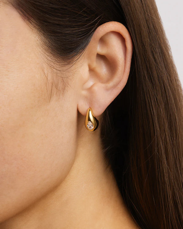 Dewdrop small earrings- gold