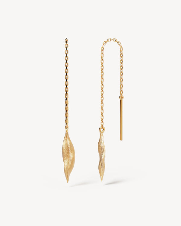 Awaken thread earrings- gold