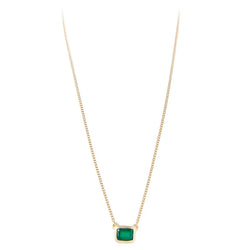 Fairley- Green agate deco necklace