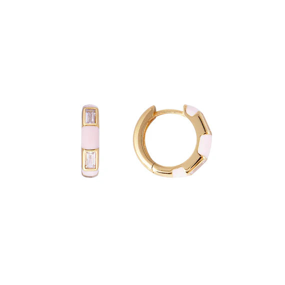 Fairley- Pink Flamingo Midi Hoops