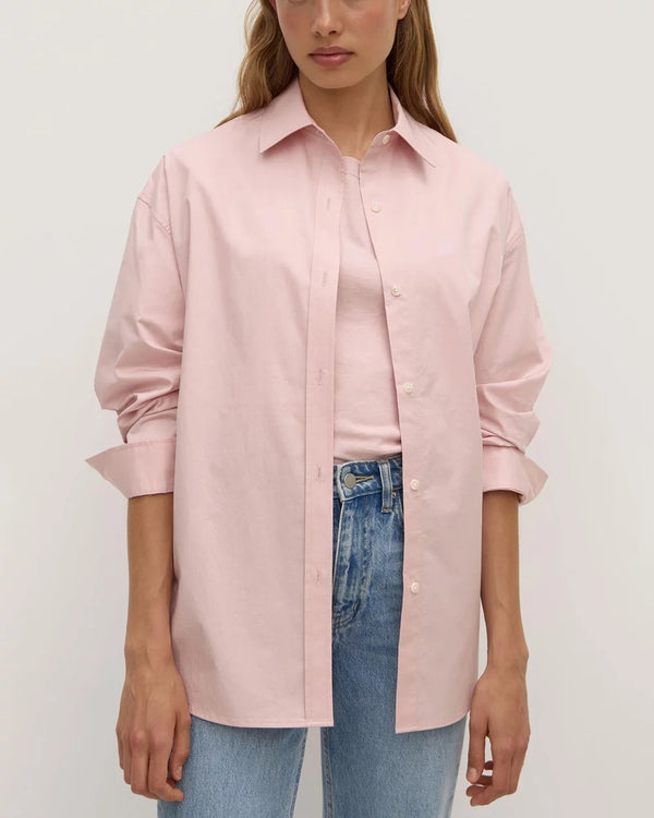 Marigold poplin shirt-frosted rose