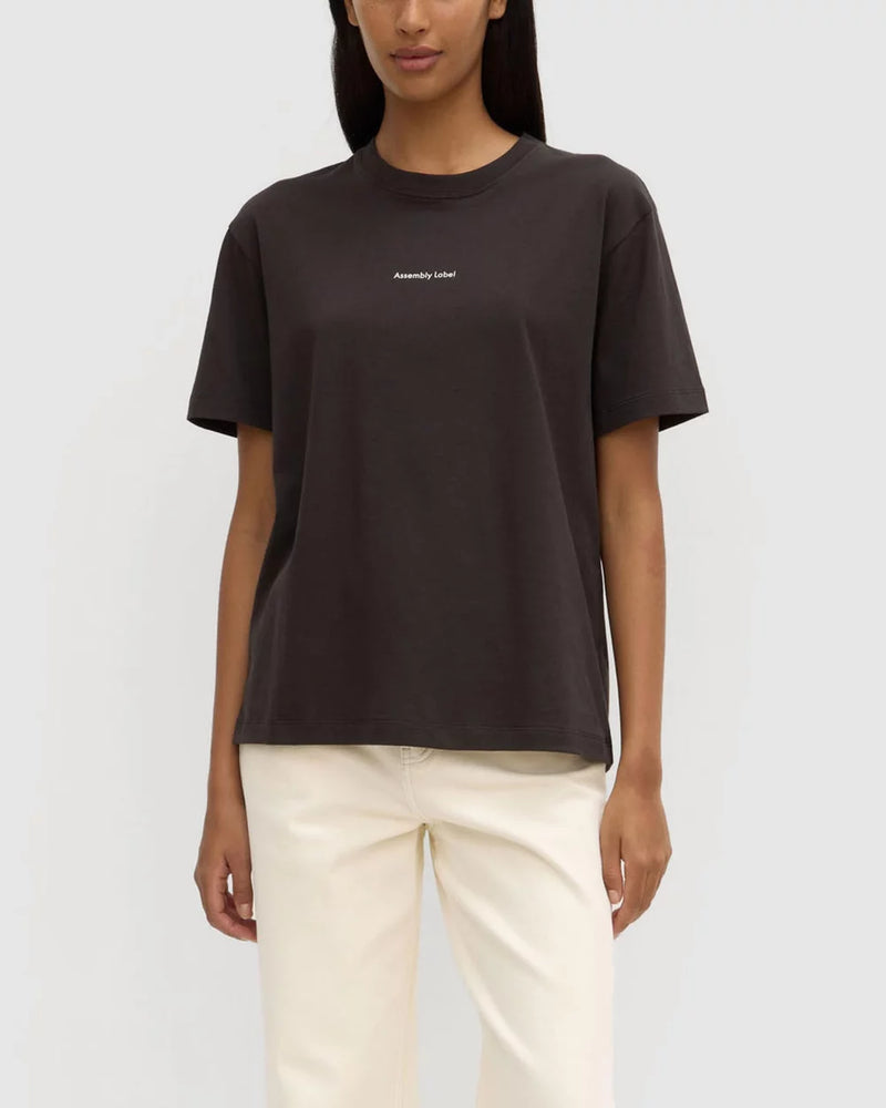 Atelier logo tee- washedblack