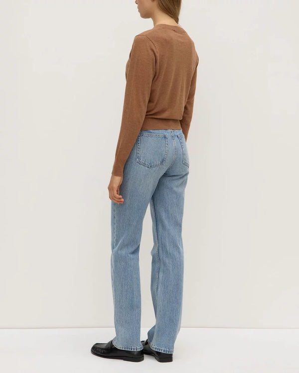 Semra cotton cashmere cardi- fawn