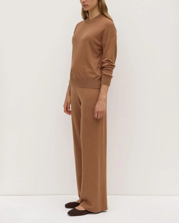 Cotton cashmere sweater-fawn