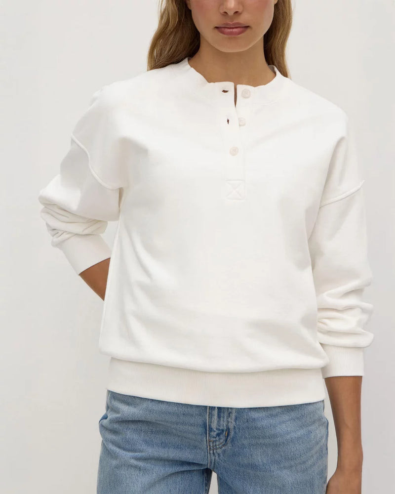 Anya fleece crew- antqwhte