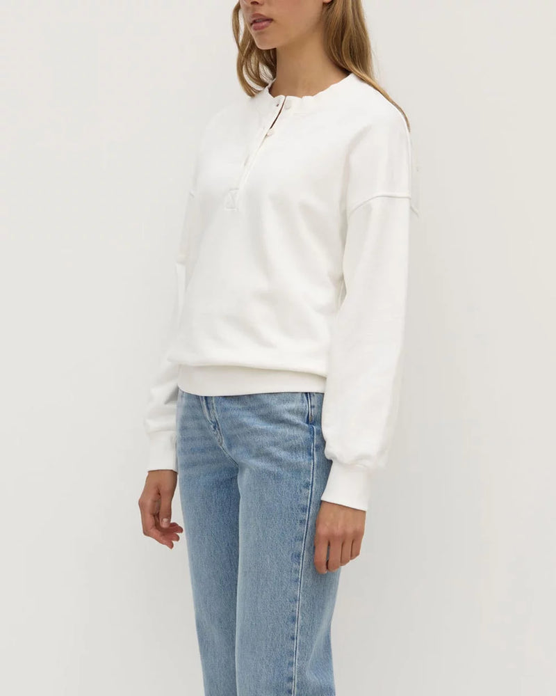 Anya fleece crew- antqwhte