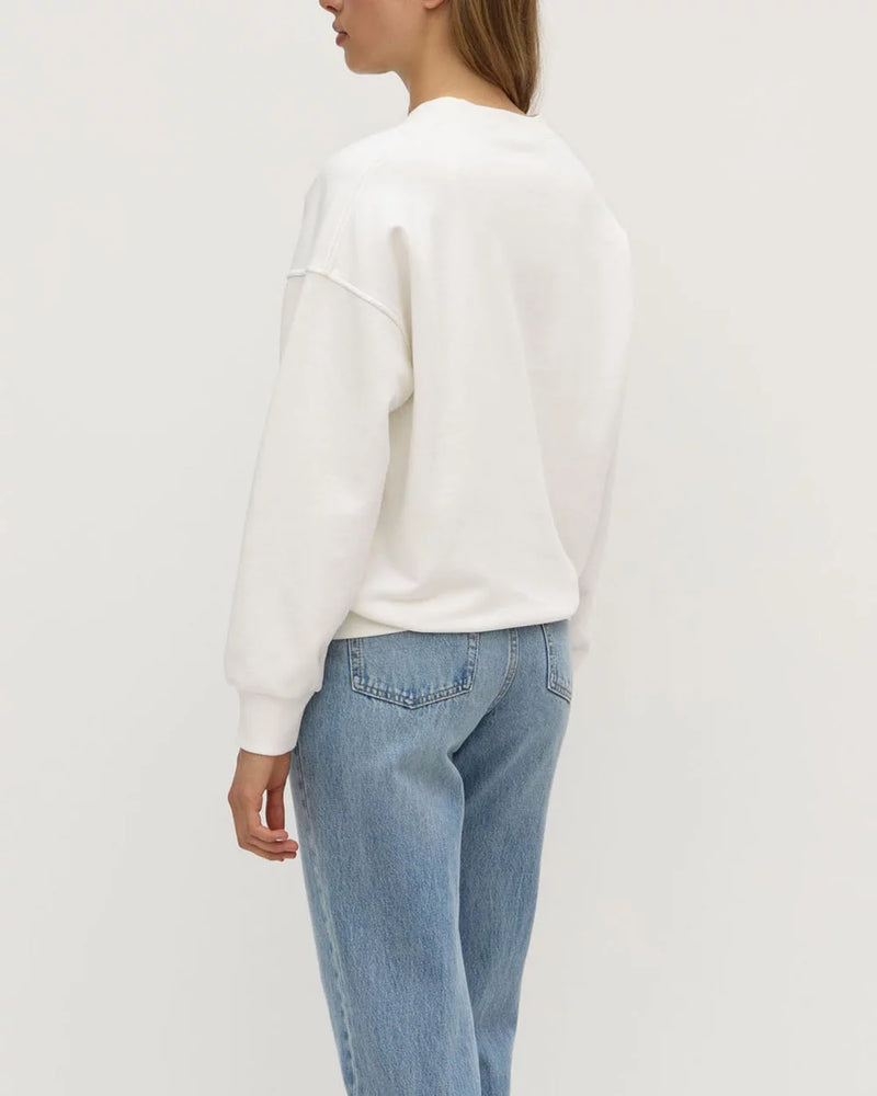 Anya fleece crew- antqwhte