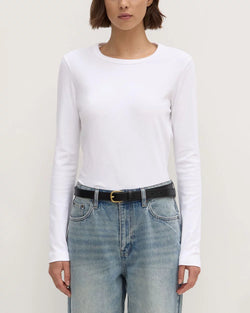 Lyla long slv tee- wht