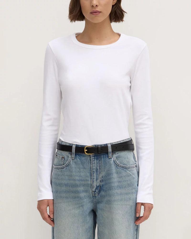 Lyla long slv tee- wht
