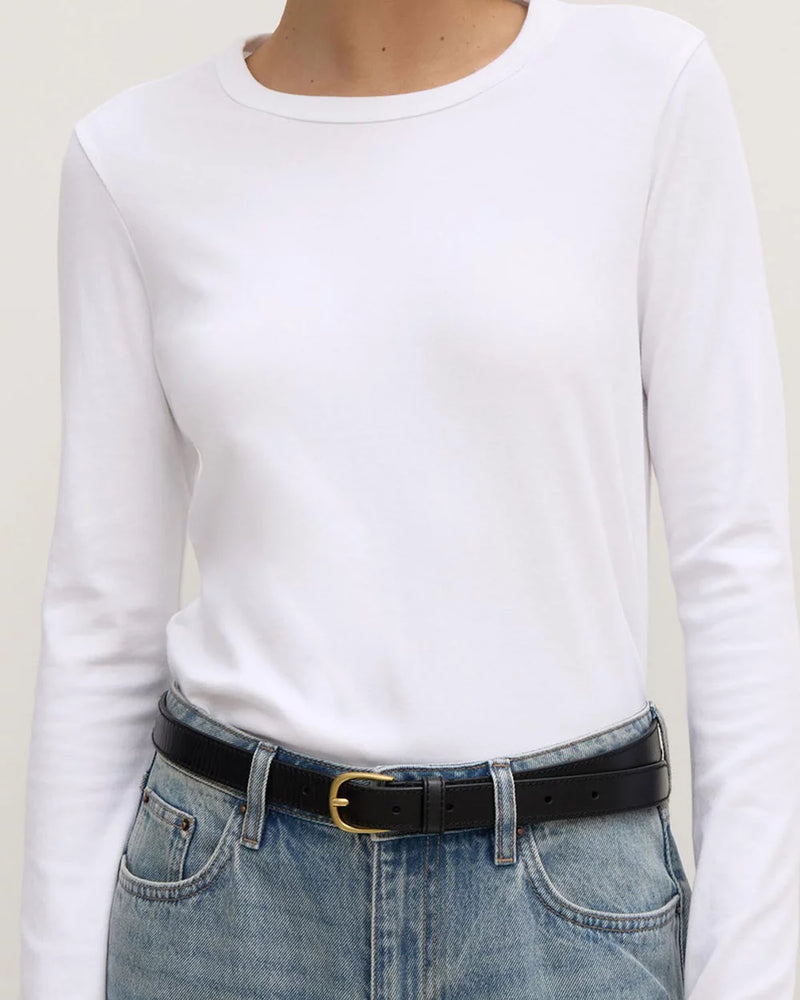 Lyla long slv tee- wht