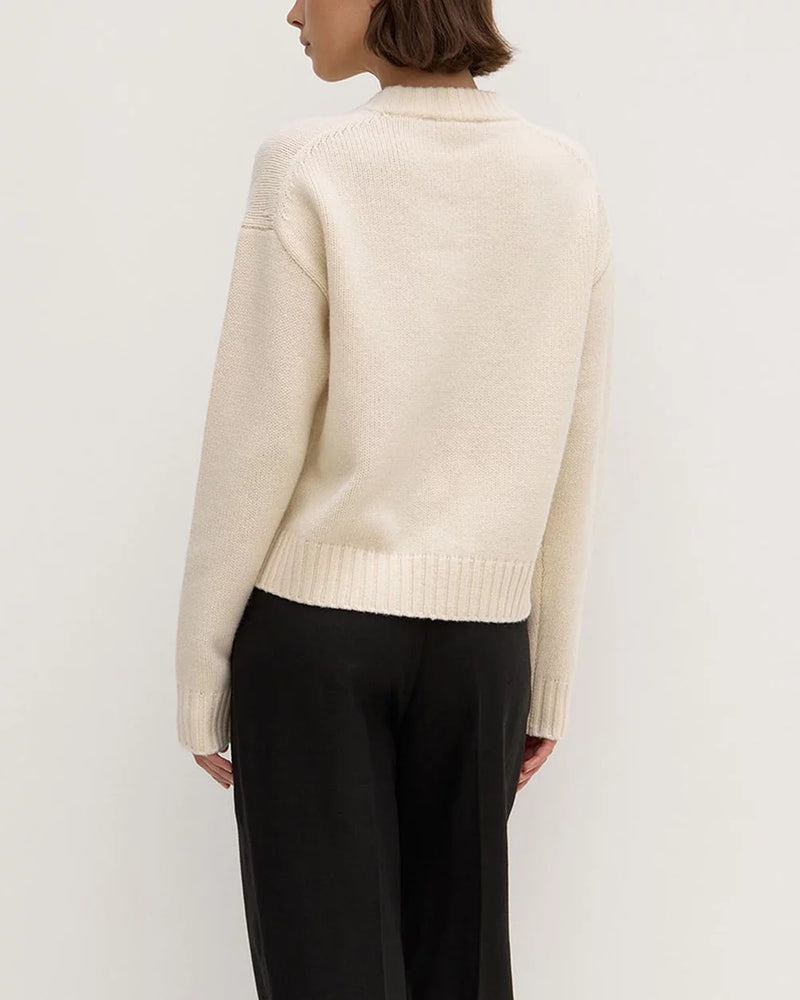 Beau wool merino knit- cream