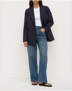 Ellen double breasted blazer-true navy