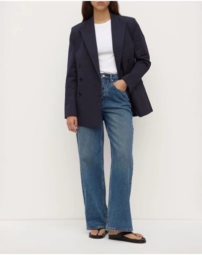 Ellen double breasted blazer-true navy