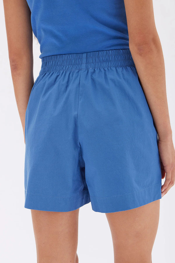 Jaida poplin short- Lapis blue