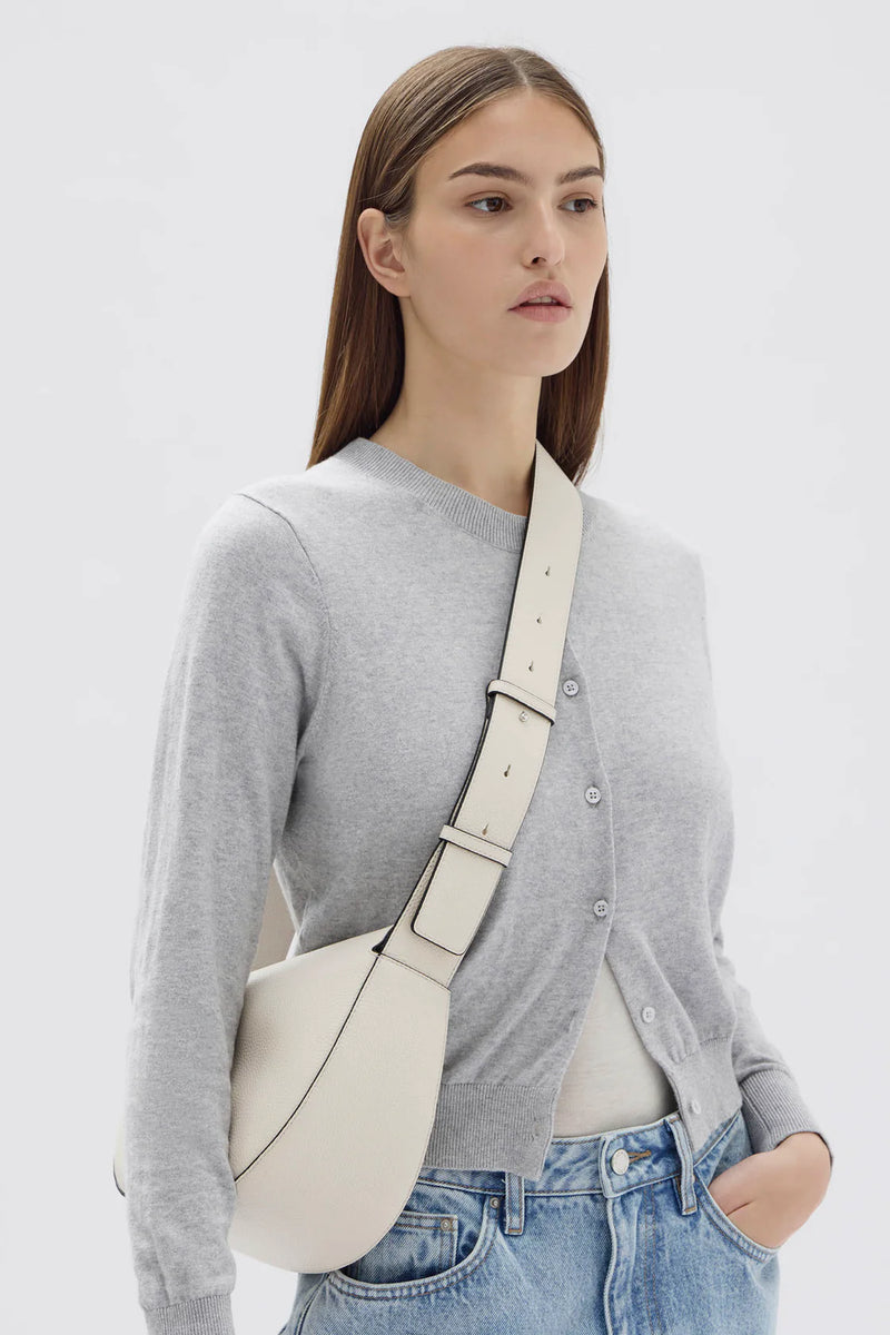 Pia Leather Bag- Cream