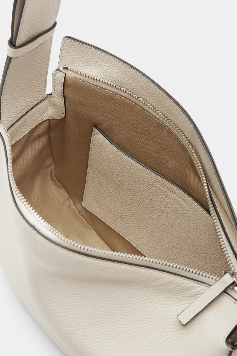 Pia Leather Bag- Cream