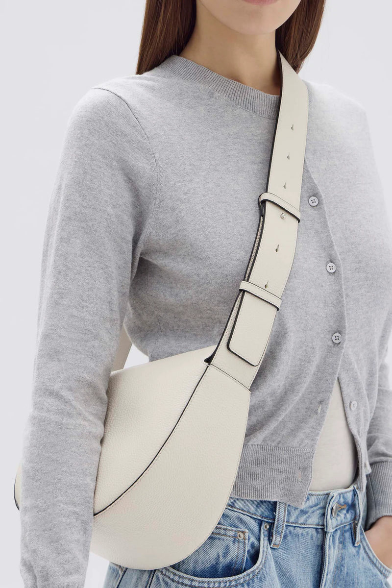 Pia Leather Bag- Cream