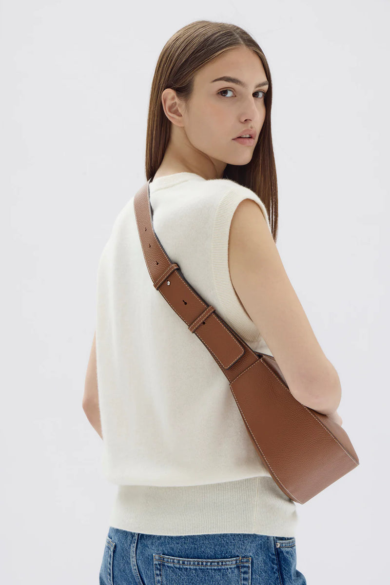 Pia Leather Bag- Tan