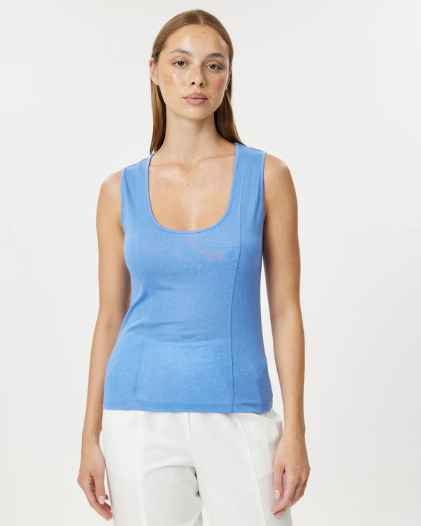 Penelope jersey tank- bahama blue