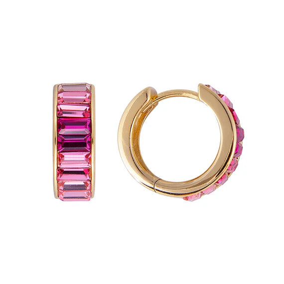 Pink Ombre Midi Hoops