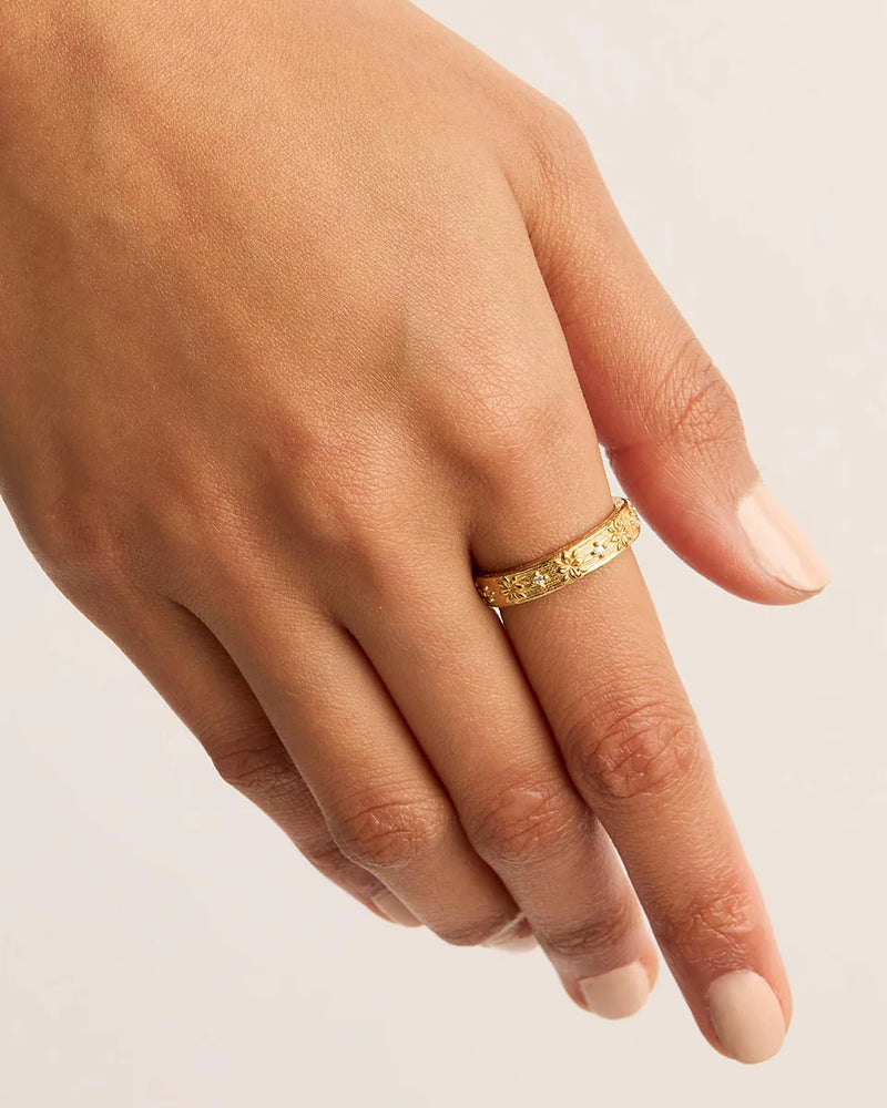 Live in grace ring- gold vermeil