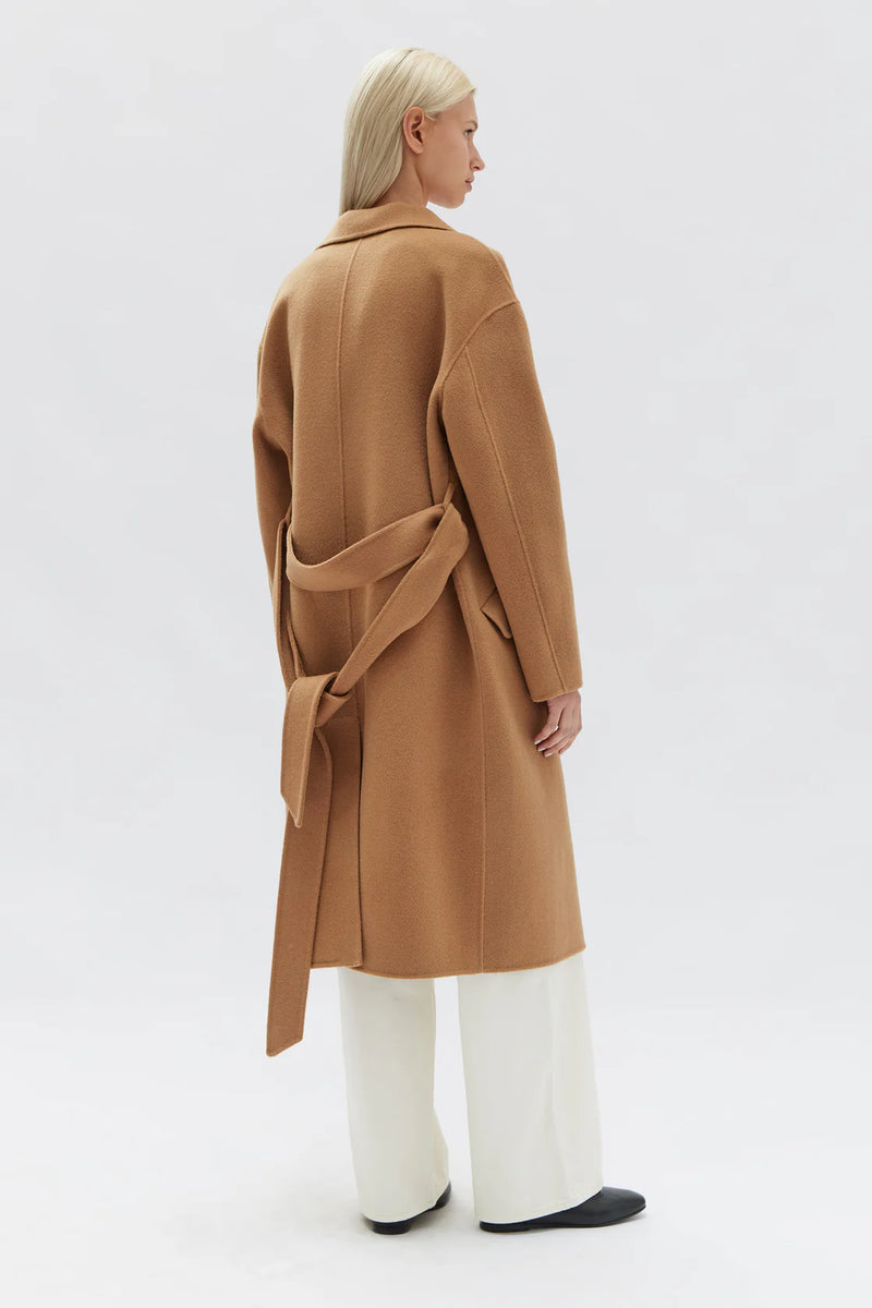 Sadie Single Breasted Wool Coat- Camel