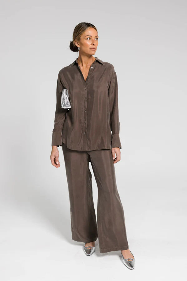 Sia wide leg pant-bronze