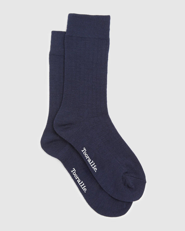 Fine merino socks- navy