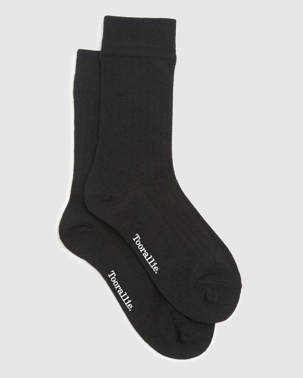 Fine merino socks- black