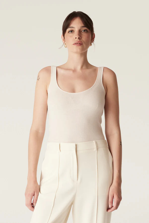 Superfine Merino Singlet - Ecru