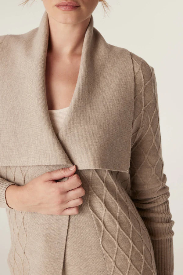Victoria cardigan- Pebble